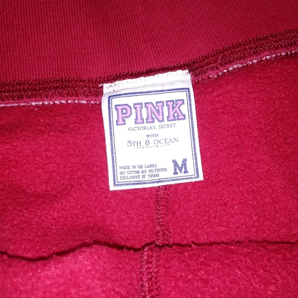 Pink Victoria's Secret Women's Indiana University Sweatpants - Picture 2 of 11